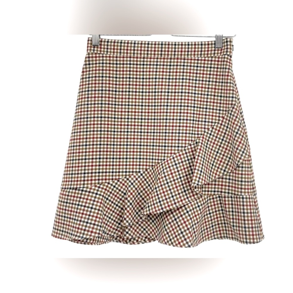 NWOT Brooks Brothers Plaid Ruffle Skirt